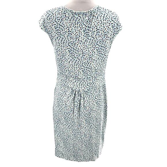 Boden Margot Jersey Knit Dress polka dot blue white sz 10 - Picture 3 of 7
